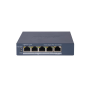 Switch PoE Hikvision DS-3E1505P-EI/M, 4 × Gigabit PoE port,1 × Gigabit RJ45 port, Total PoE Power Budget 45W, Support 802.1Q VLA